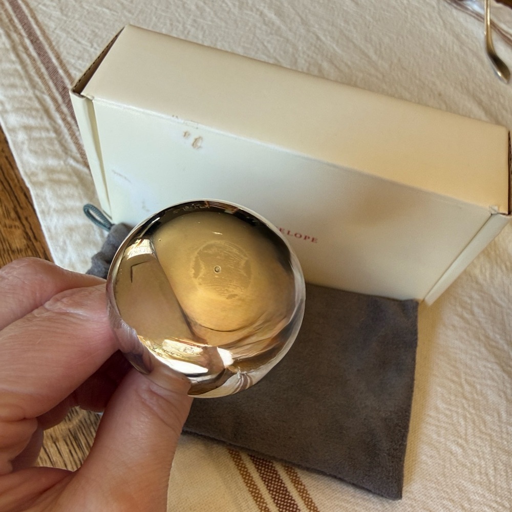 Red Envelope Silver Plated Baby Rattle Classic Dumbbell - Picture 5 of 16